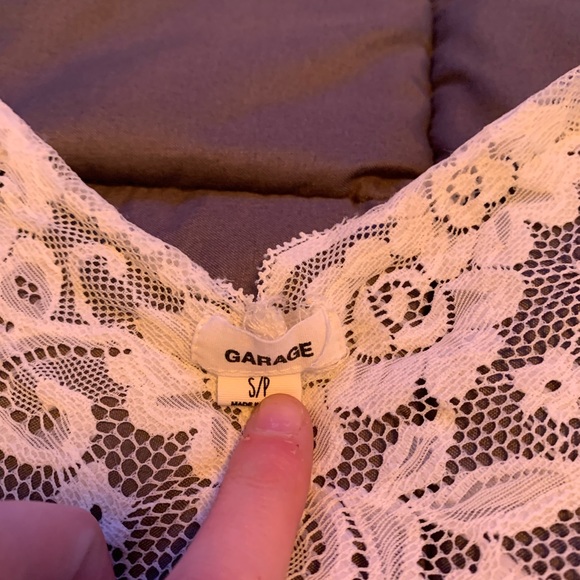 garage lace white crop top - Picture 3 of 3